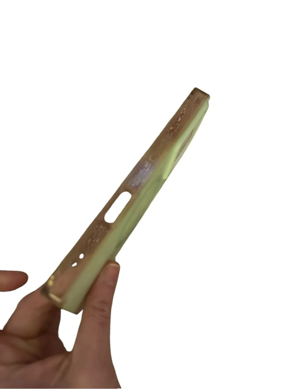 iPhone 16 Pro Lime Green Phone Case with Transparent Edges and MagSafe Circle